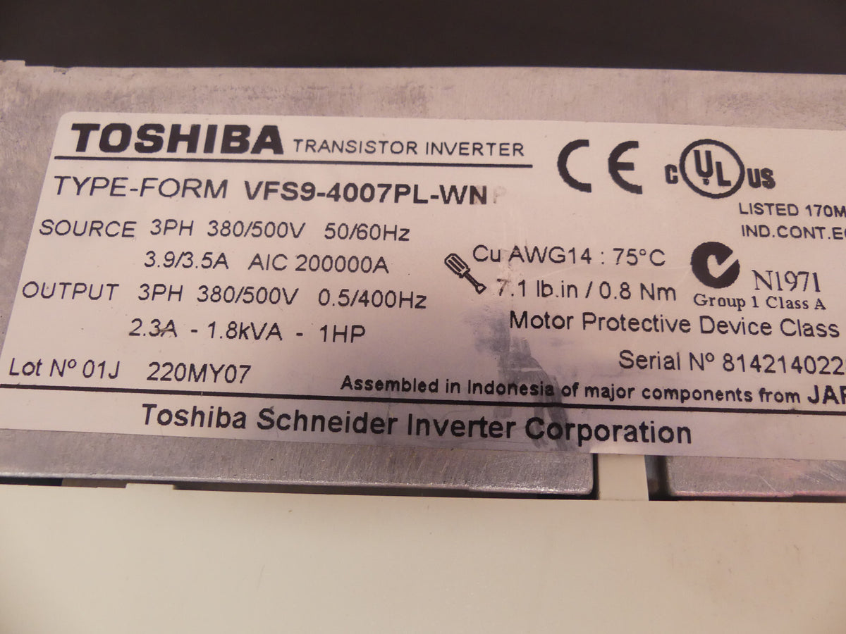 Toshiba VFS9-4007PL-WN / Toshiba VFS9-4007PL-WNP