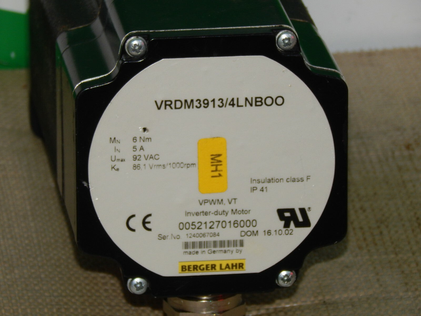 Berger Lahr VRDM3913/4LNBOO  Inverter-duty Motor 