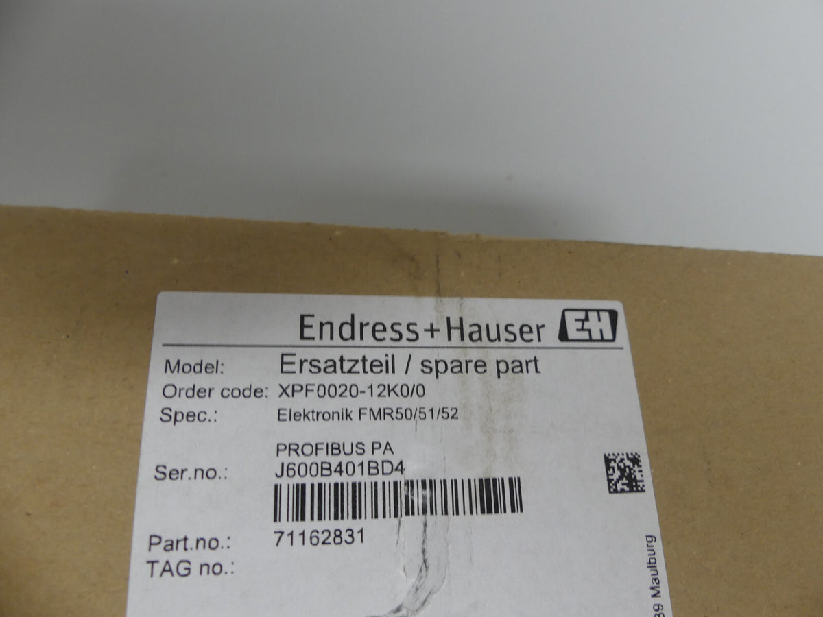 Endress+Hauser  Ersatzteil/spare part XPF0020-12K0/0