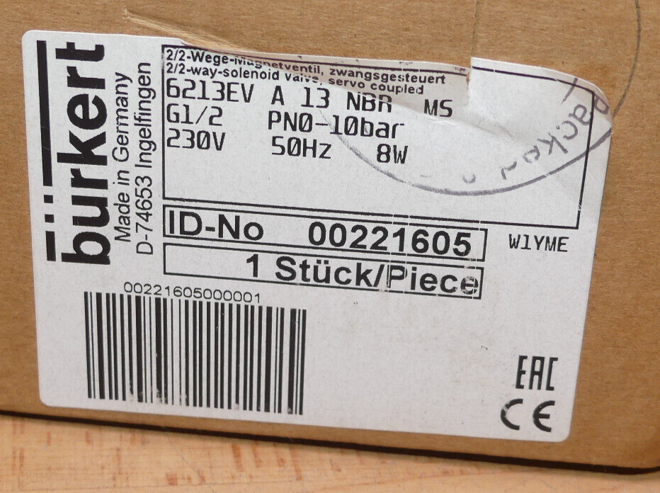 Bürkert 6213EV A13 NBR MS