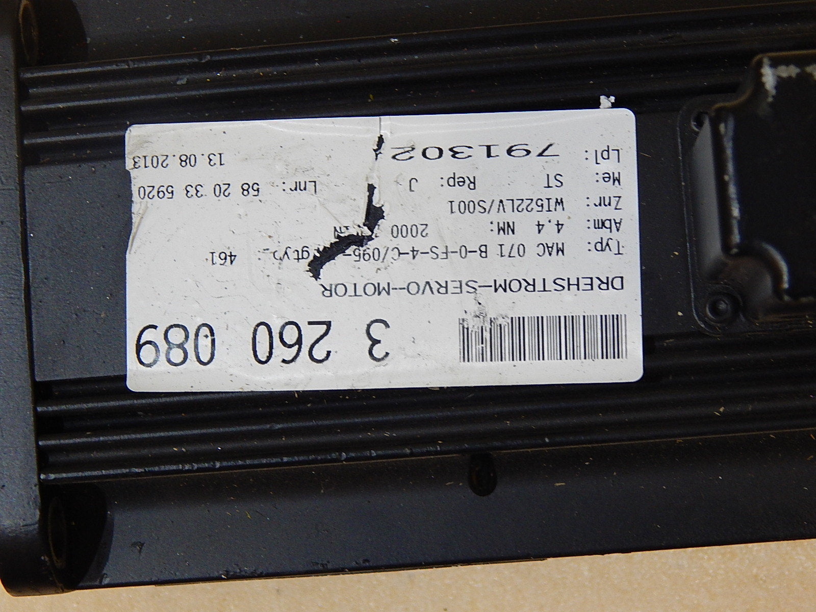 Indramat Permanentmagnet-Drehstromservomotor MAC71B-0-FS-4-C/95-B-1/WI 522LX/S01