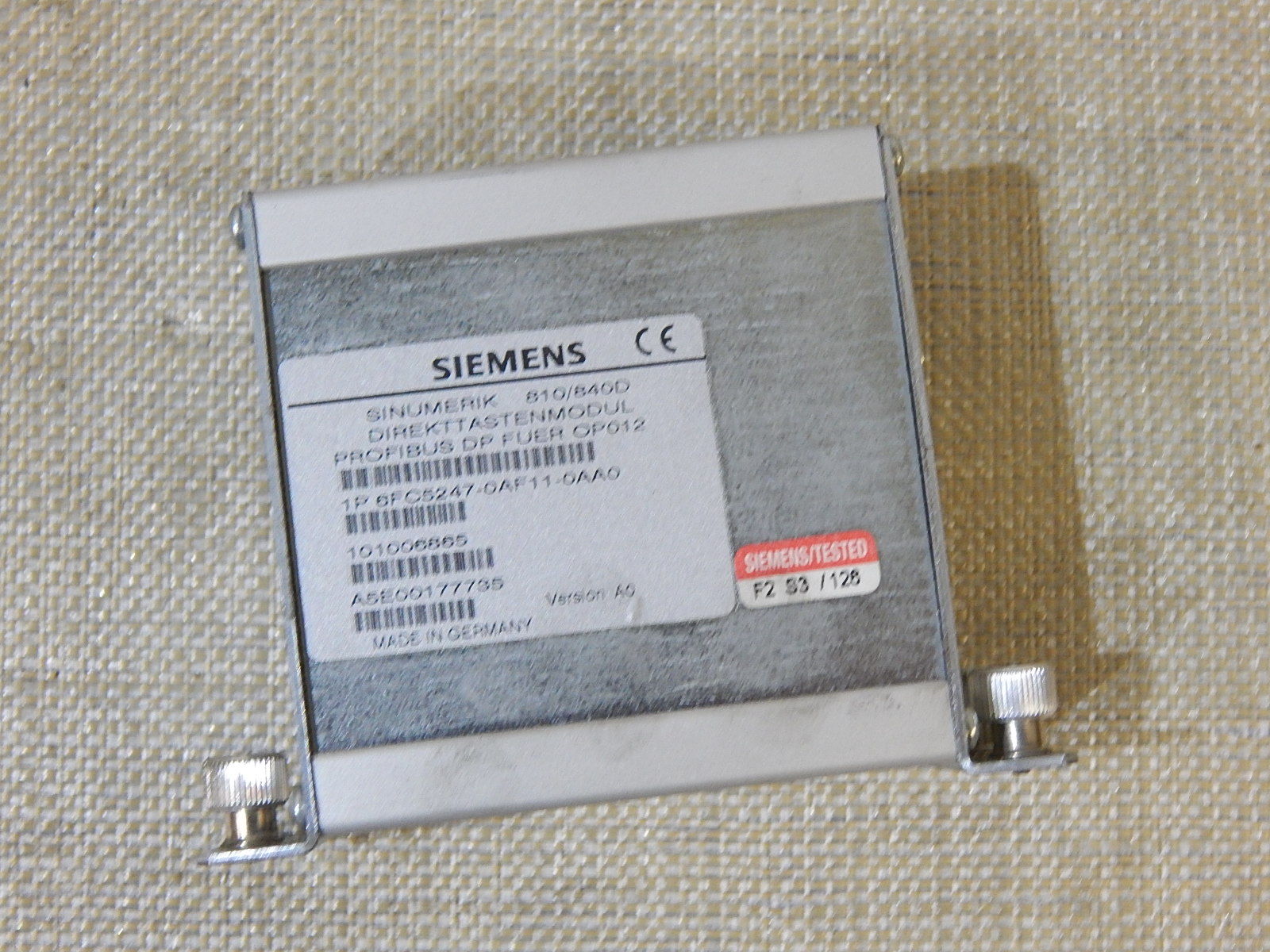 SIEMENS 6FC5247-0AF11-0AA0 - SINUMERIK 810D/840D DIREKTTASTENMODUL USED