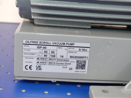 ANEST IWATA VACUUM PUMP ISP-90