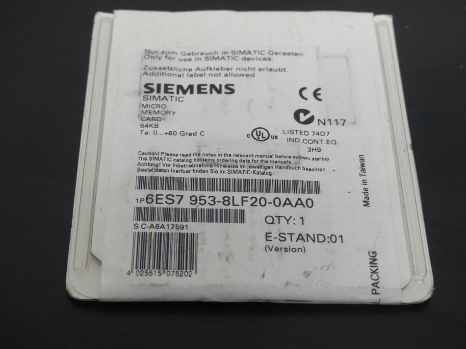SIEMENS SIMATIC S7 6ES7953-8LF20-0AA0  6ES7 9538LF200AA0 E-Stand: 1