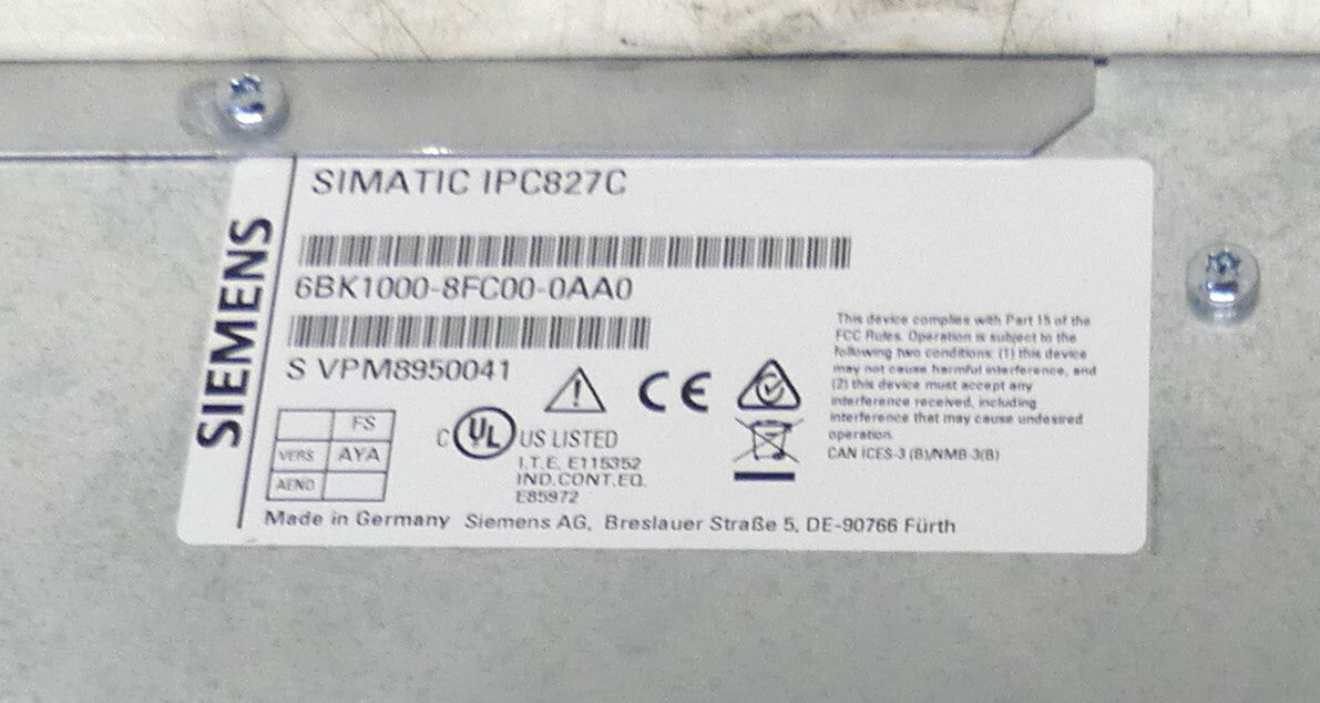 Siemens Simatic Box PC IPC827C 6bk1000-8fc00-0aa0 defekt s.Bilder