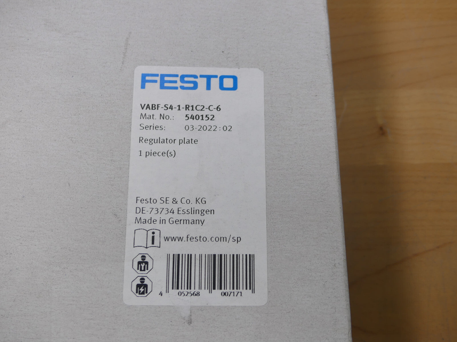 Festo Reglerplatte VABF-S4-1-R1C2-C-6  540152