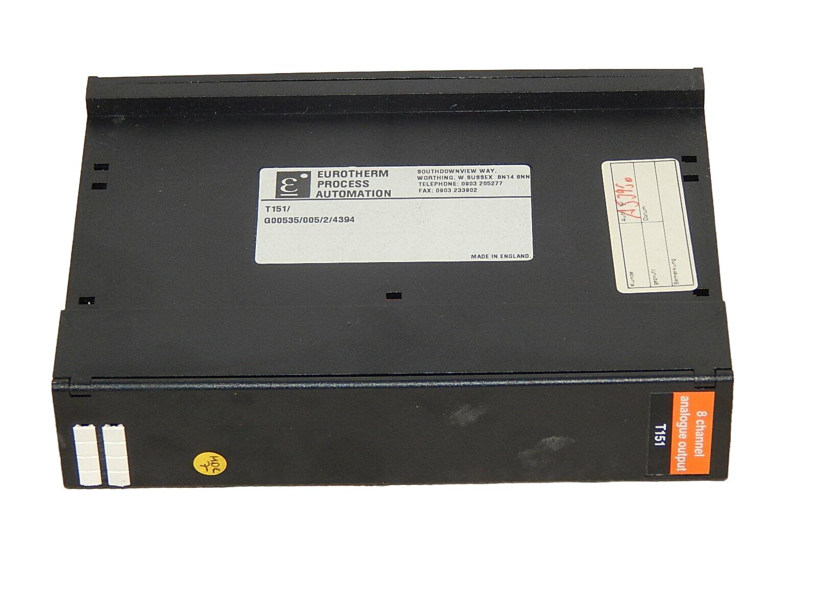   Eurotherm - T151/ G00535/005/2/4394 Analog Ausgang 8 Kanäle Used