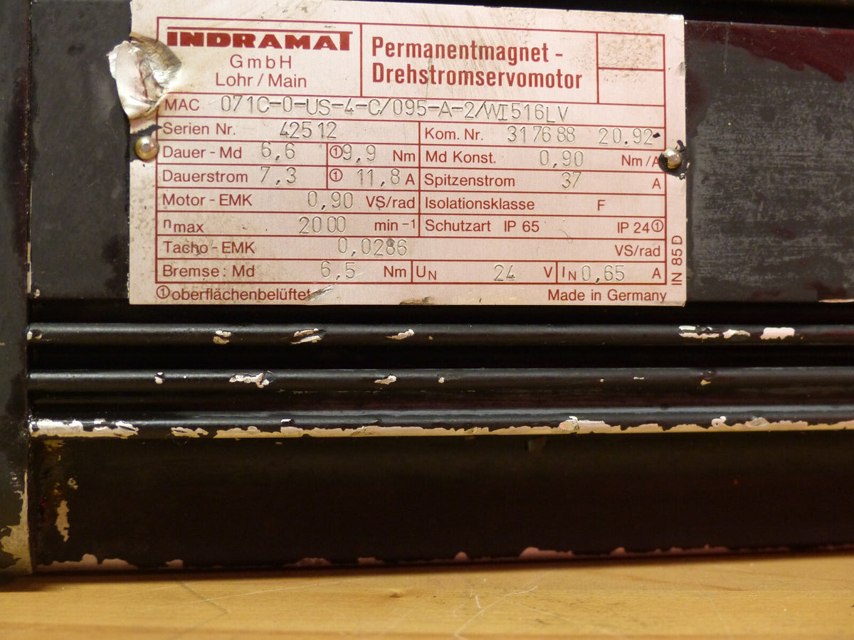 Indramat mac071c-0-us-4-c/095-a-2/wi516lv + Heidenhain rod 486