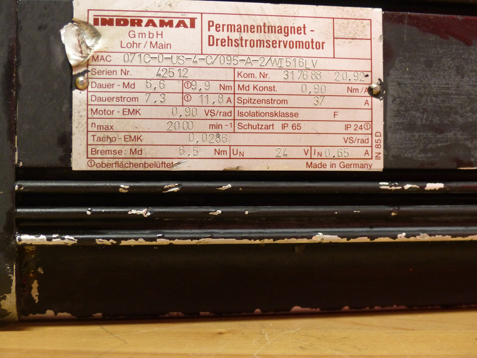 Indramat mac071c-0-us-4-c/095-a-2/wi516lv + Heidenhain rod 486