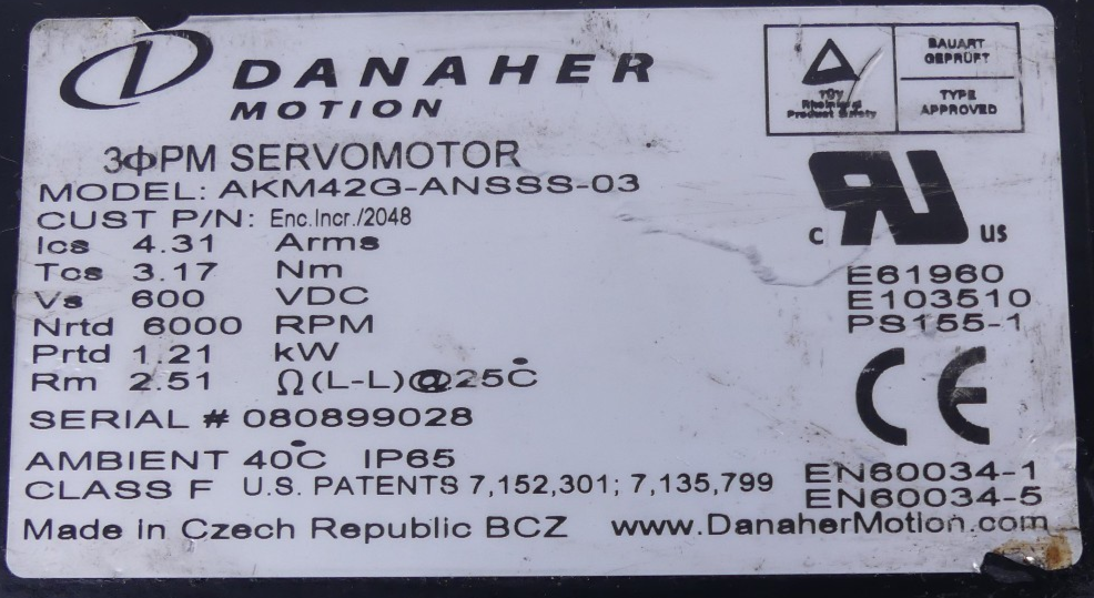 Danaher Motion AKM42G-ANSSS-03