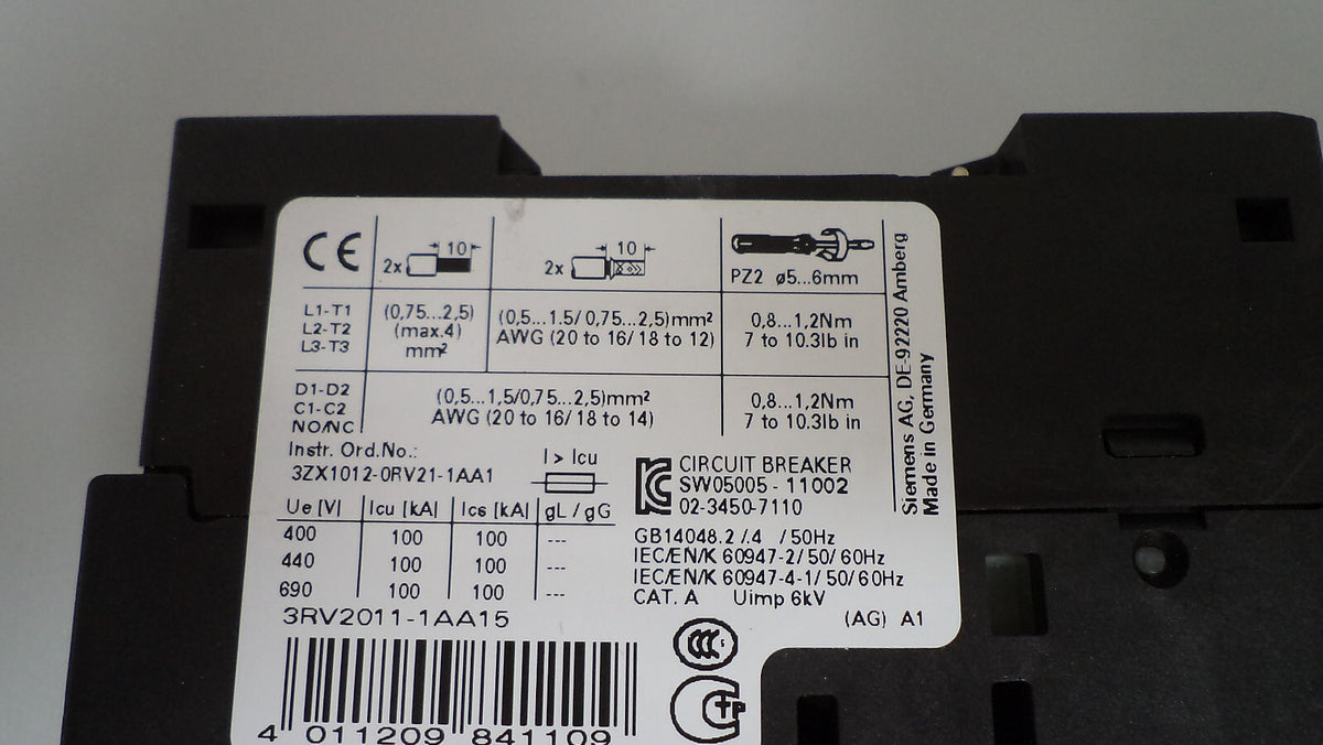 Siemens Sirus Leistungsschalter 3RV2011-1AA15