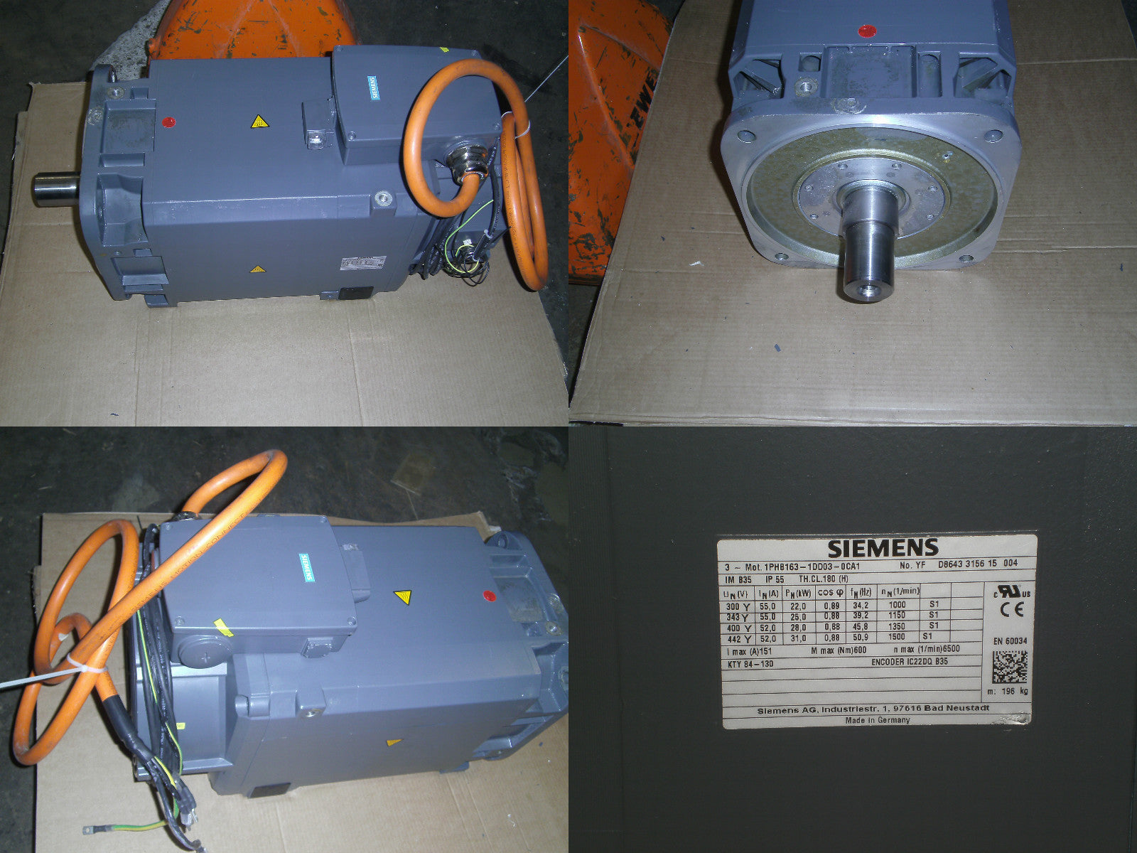 Siemens 3-Mot 1PH8163-1DD03-0CA1 Neuwertig