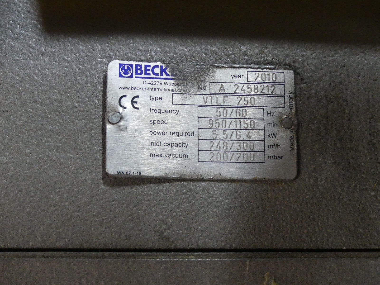 BECKER VTLF 250  VTLF250