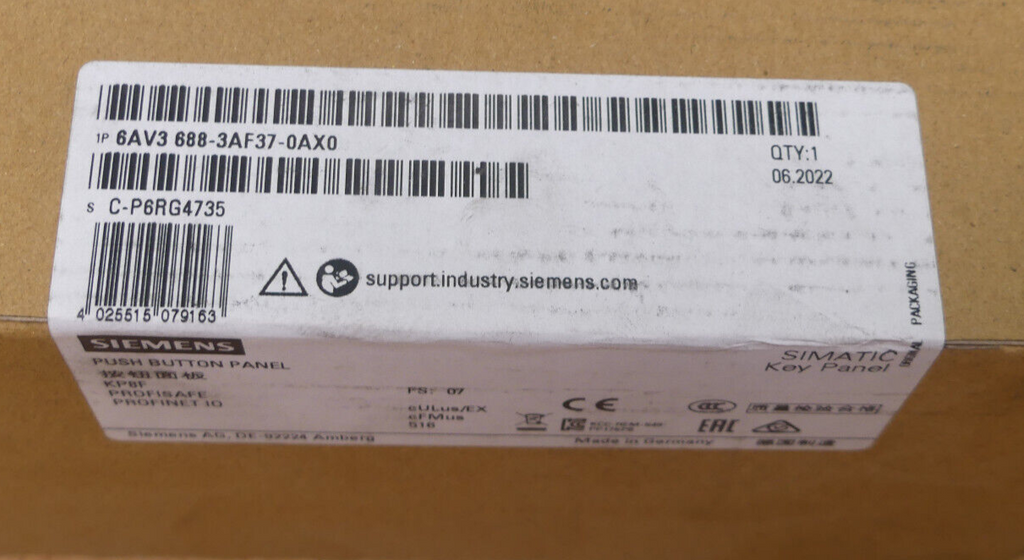 Siemens 6AV3688-3AF37-0AX0 PUSH BUTTON PANEL