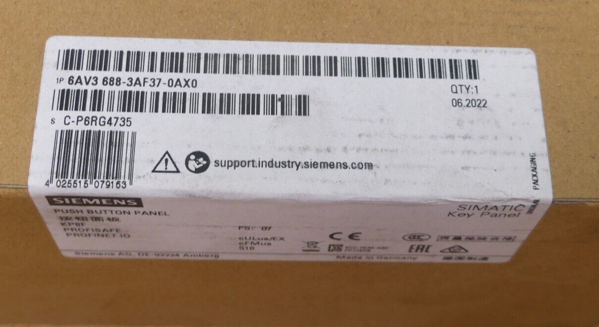 Siemens 6AV3688-3AF37-0AX0 PUSH BUTTON PANEL