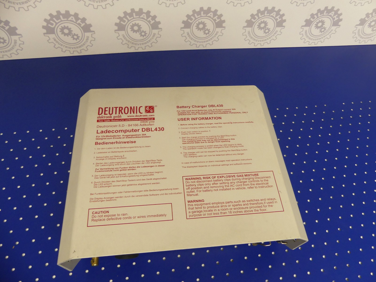 DEUTRONIC BATTERY CHARGER DBL430