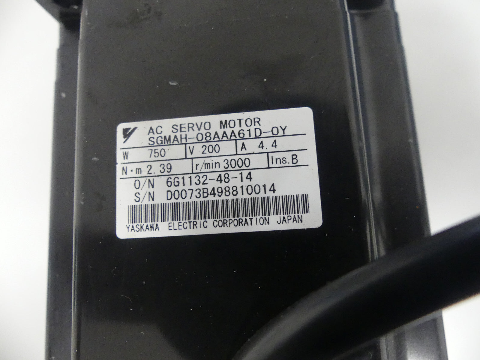 Yaskawa SGMAH-08AAA61D-0Y