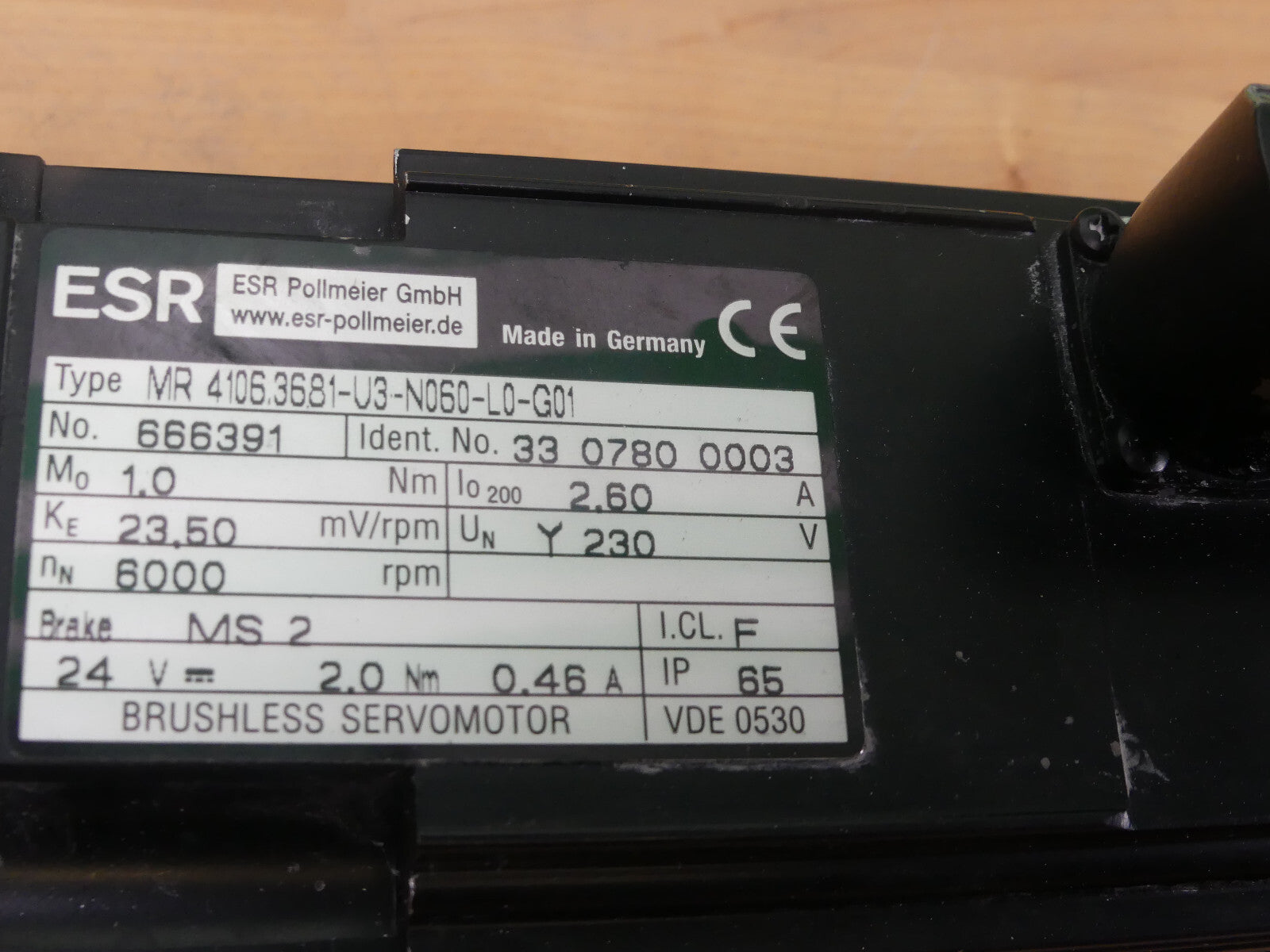 ESR Servomotor  MR4106.3681-U3-N060-L0-G01