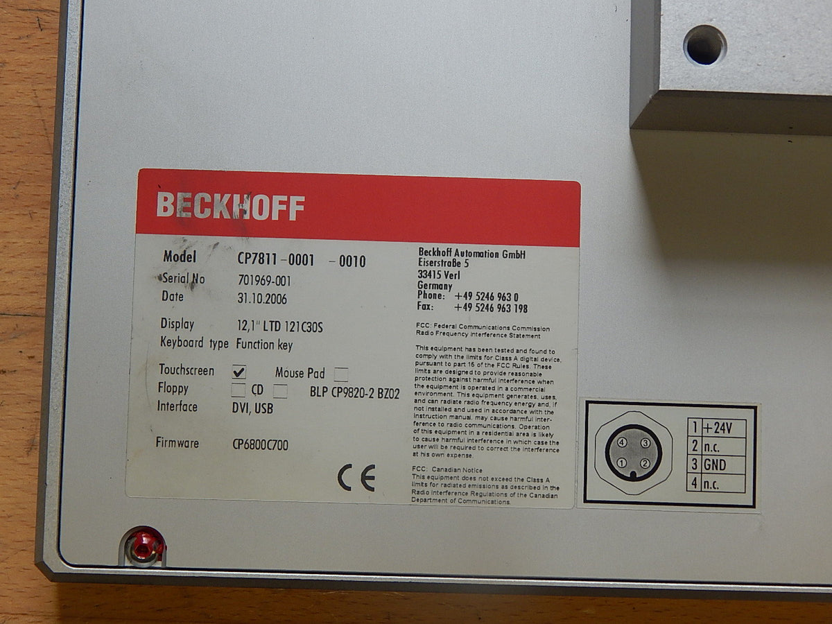 Beckhoff CP7811-0001 -000010  Used