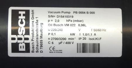 BUSCH PB 0004 B 000  Vakuum pump
