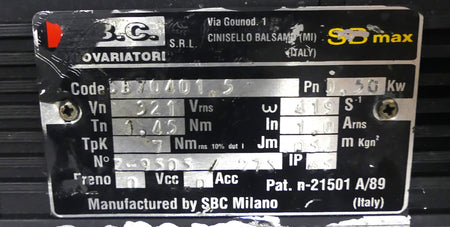 S.B.C. Motovariatori SB70401.5