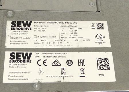 SEW EURODRIVE MDA90A-0120-503-X-S00