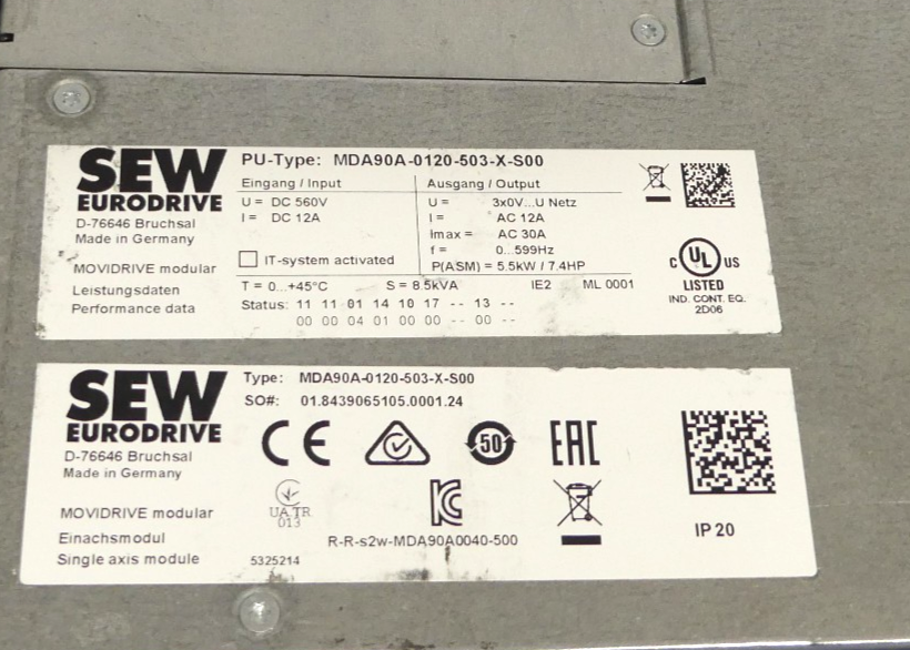 SEW EURODRIVE MDA90A-0120-503-X-S00