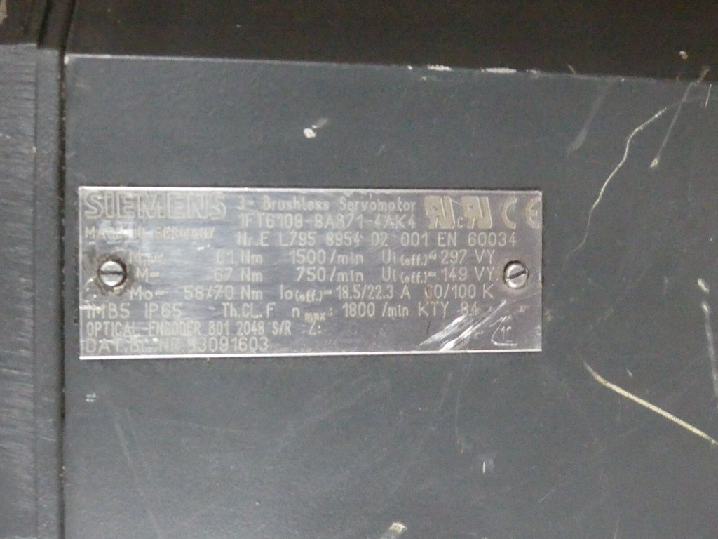 SIEMENS 1FT6108-8AB71-4AK4 Leicht Beschädgit s.Bilder