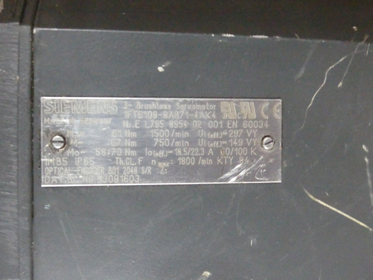 SIEMENS 1FT6108-8AB71-4AK4 Leicht Beschädgit s.Bilder