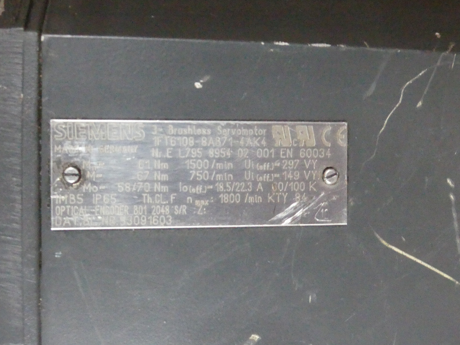 SIEMENS 1FT6108-8AB71-4AK4 Leicht Beschädgit s.Bilder