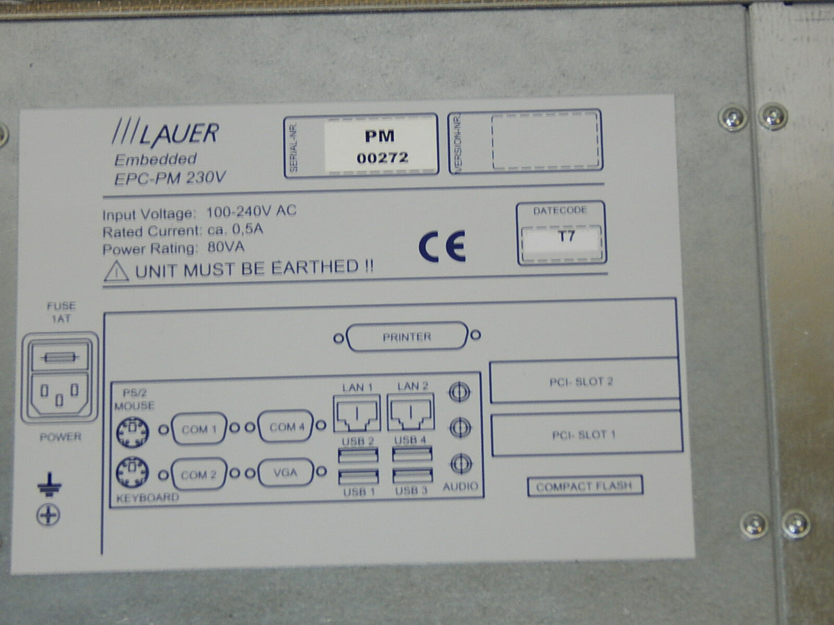  Lauer VPC take off line Industrie-PC Typ. EPC-PM-1500tc used