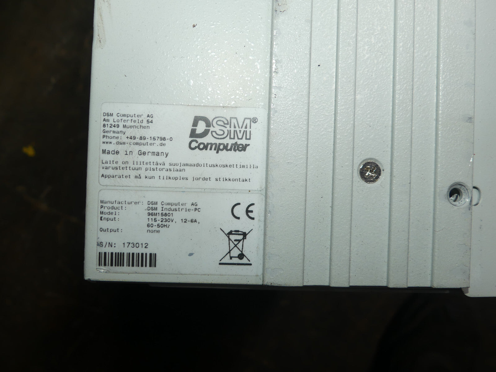 DSM Industriecomputer 96M15801 s.Bilder