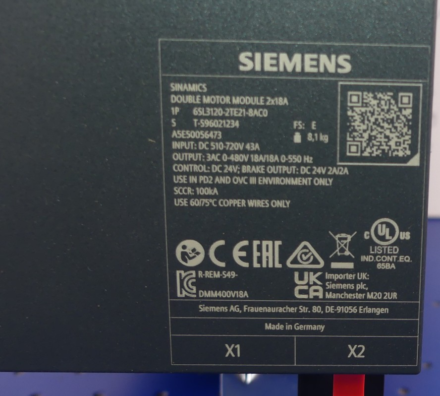 SIEMENS 6SL3120-2TE21-8AC0
