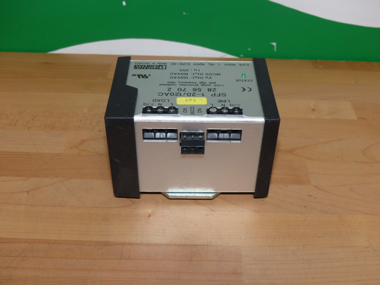 Phoenix Contact sfp-1-20/120ac EMC Filter Surge Suppressor Protector, 120vac 20a