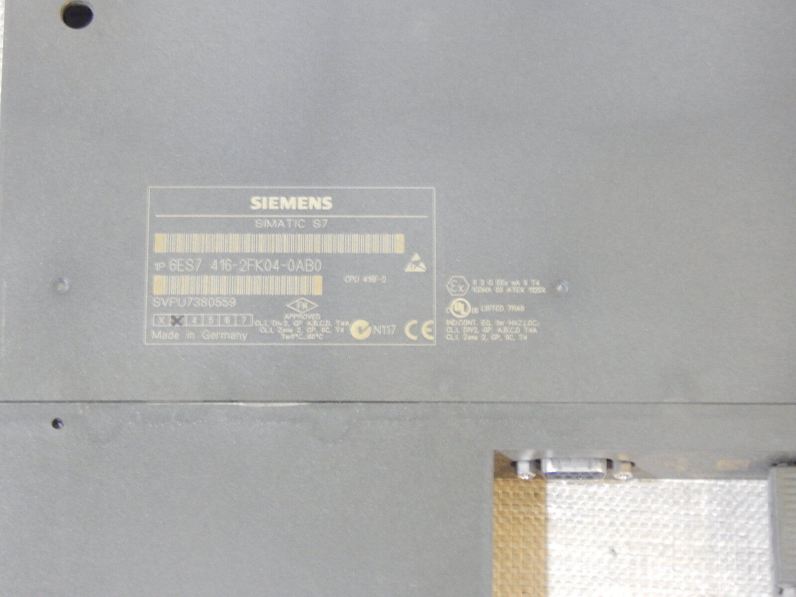  Siemens 6ES7 416-2FK04-0AB0 //  6ES77416-2FK04-0AB0 ohne Klappe used