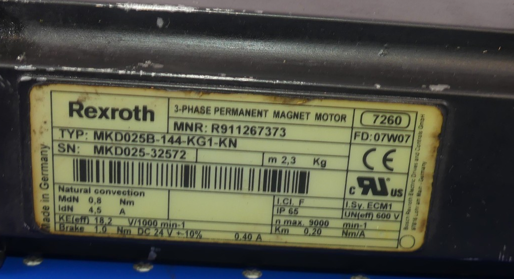 REXROTH MKD025B-144-KG1-KN