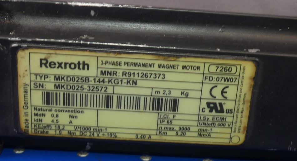 REXROTH MKD025B-144-KG1-KN