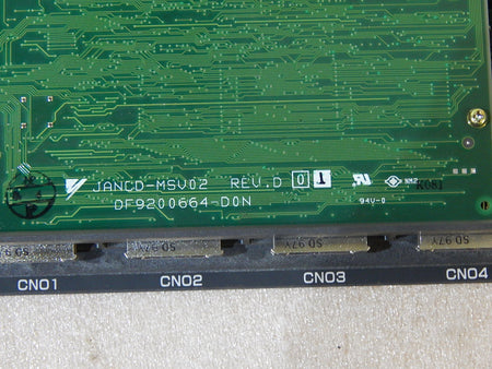Yaskawa  JANCD-MSV01B REV.F //JANCD-MSV02 Rev. D Robotics Control PC Board Used