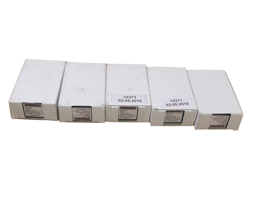 5 x Redur 6A315.3 Aufsteckstromwandler 150/5A 5VA Kl.1
