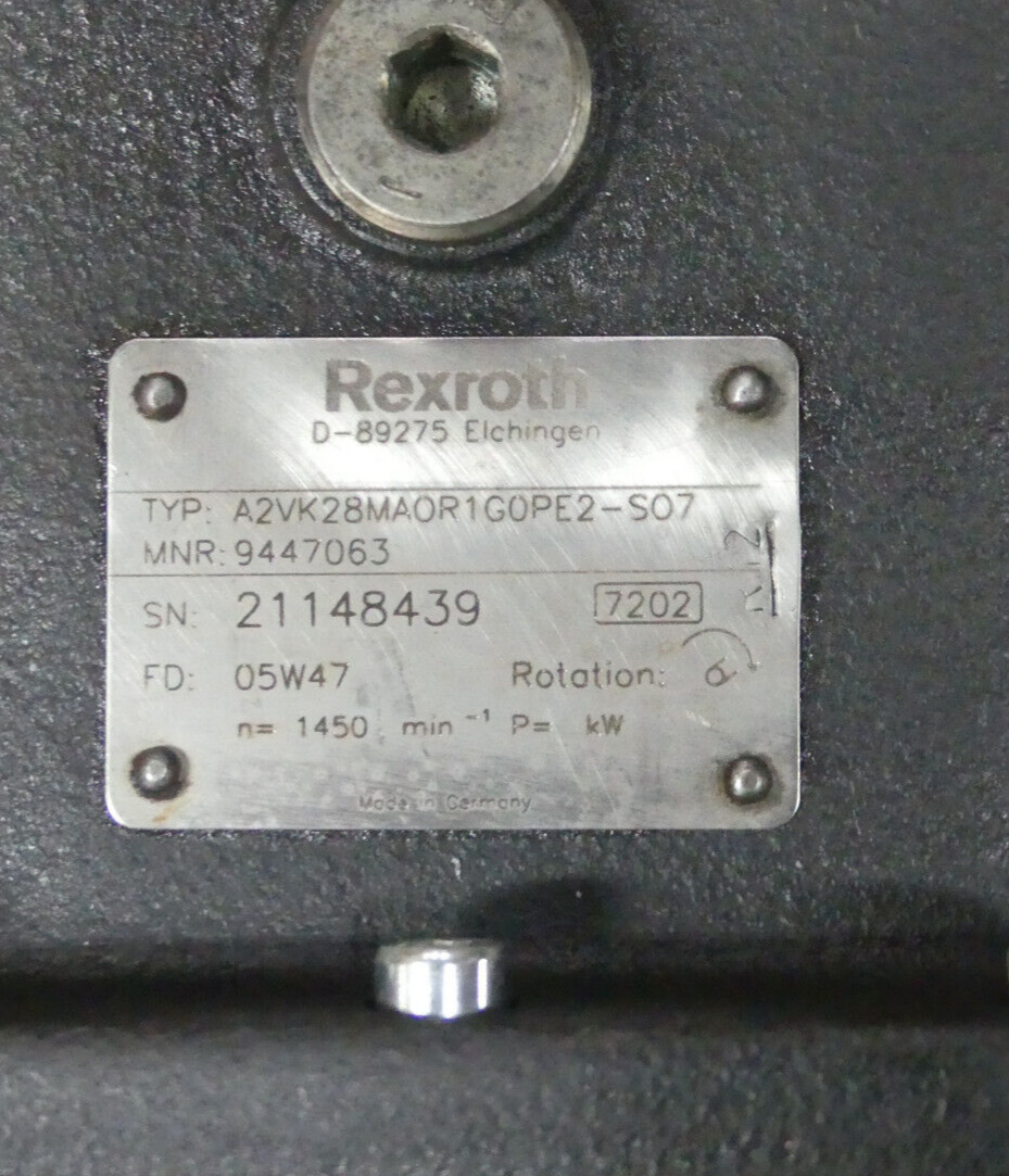 REXROTH A2VK28MA0R1G0PE2-S07 Dosierpumpe  9447063 Hydraulikpumpe