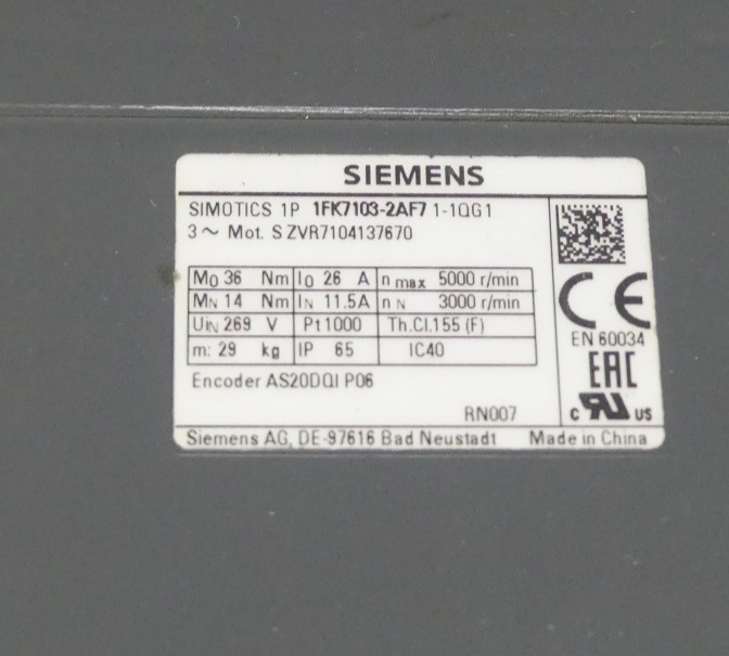 SIEMENS 1FK7103-2AF71-1QG1