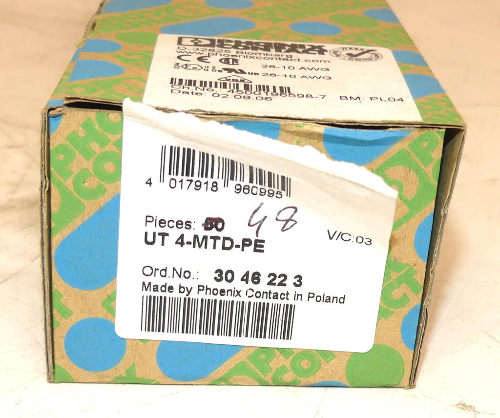 48  Stück Phoenix Contact UT 4-MTD-PE. 3046223