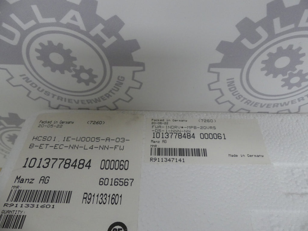 REXROTH HCS01. 1E-W0005-A-03-B-ET-EC-NN-L4-NN-FW