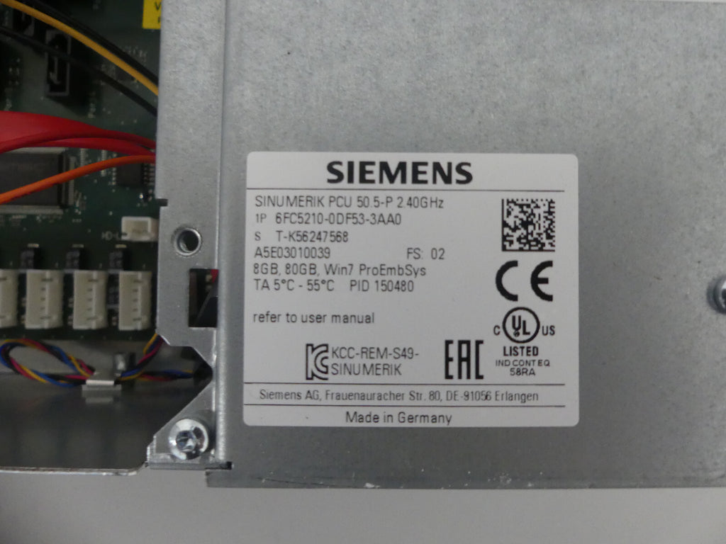 Siemens 6FC5210-0DF53-3AA0 ohne Festplate/ohne Deckel
