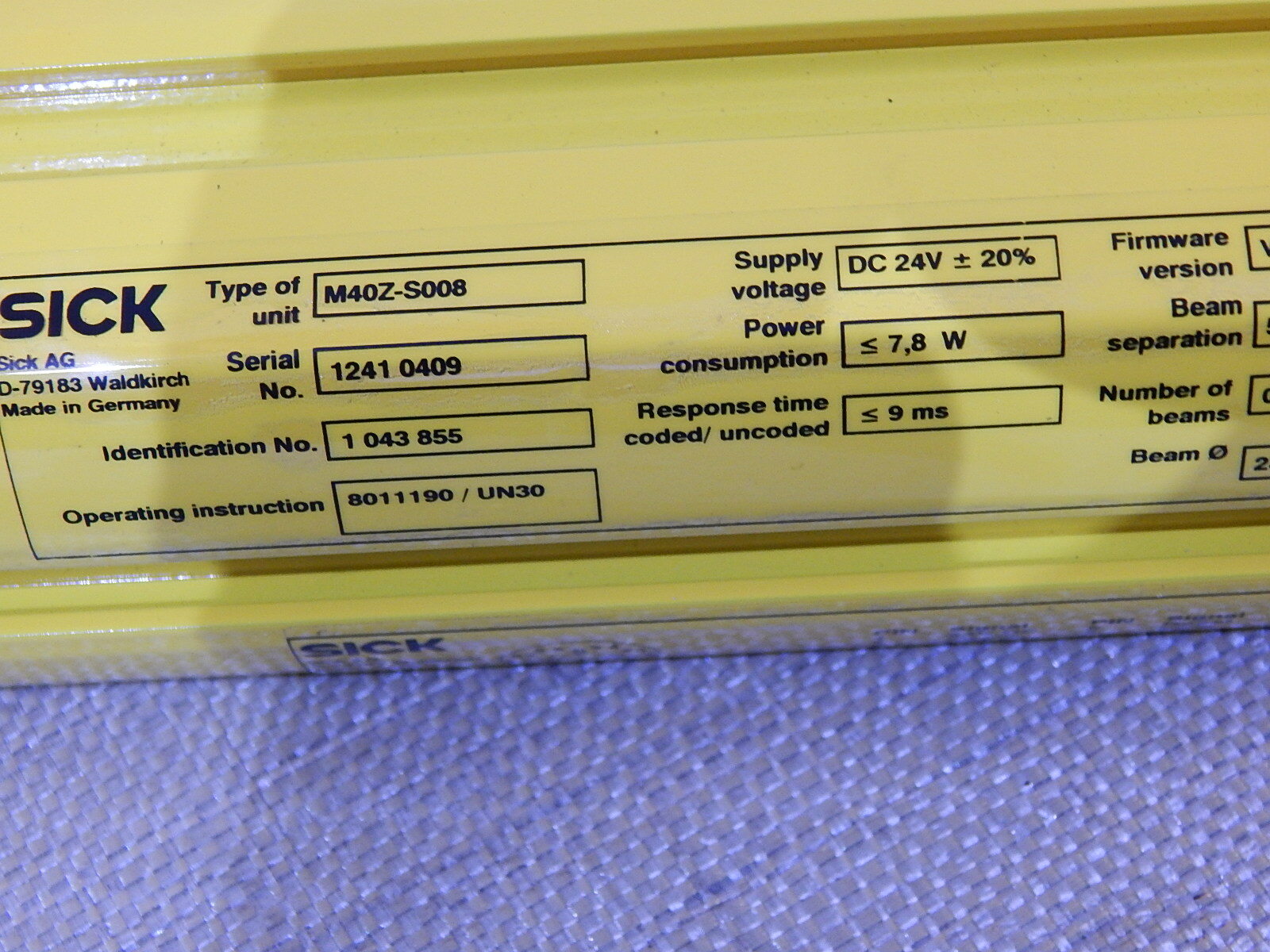 SICK M40Z-S008 Sicherheits-Lichtschranke M4000 Standard AP