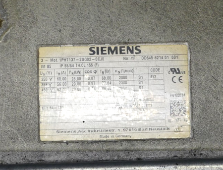SIEMENS 1PH7137-2GG02-0CJ0