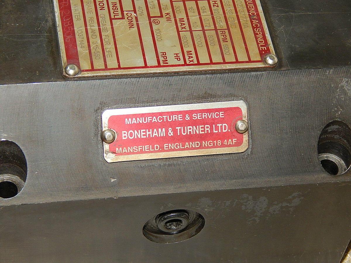 KURODA  BONEHAM & TURNER High Frequency  AC Spindele HFGS813B-EMC  Used