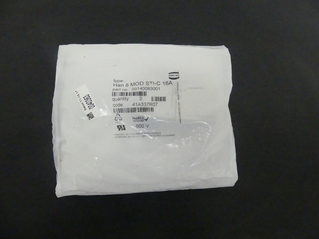 6 x Harting HAN 8 MOD STI-C 16A