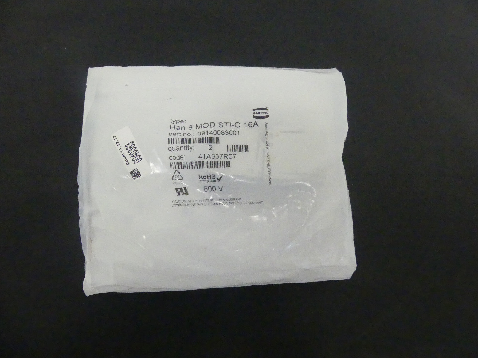 6 x Harting HAN 8 MOD STI-C 16A