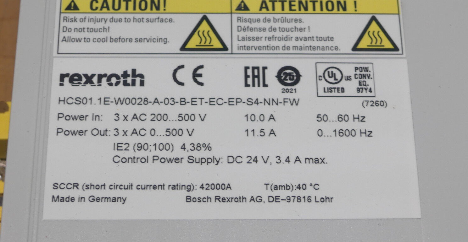 Rexroth HCS01.1E-W0028-A-03-B-ET-EC-EP-S4-NN-FW